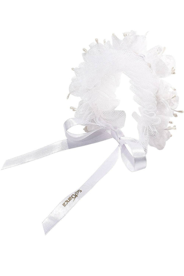 Hair Piece with Tulle & Flowers