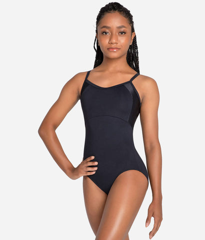 Child Shimmer Camisole Leotard With Sheer Panel Back Detail – Fervent
