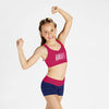 Ladies High Waist Dance Shorts Blue