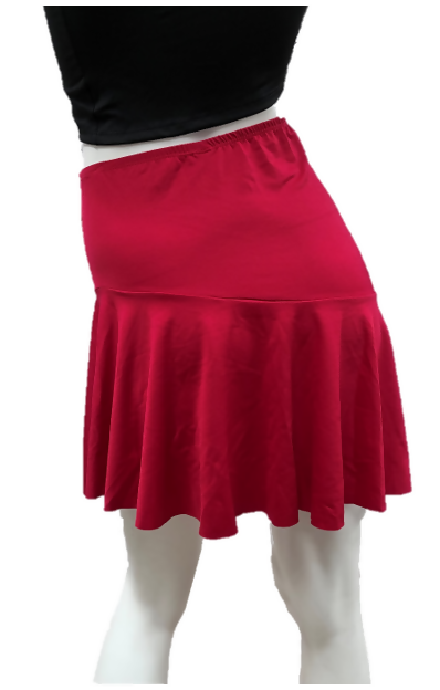 Women's Latin Skirt with Asymmetric Ruffles