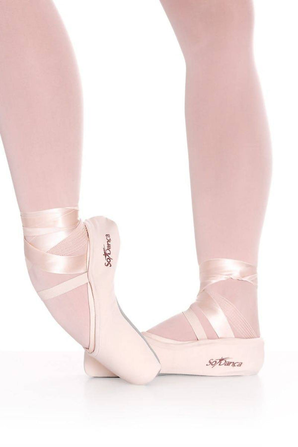 Pointe Shoe Cover with Attached Pre-sewn Elastic
