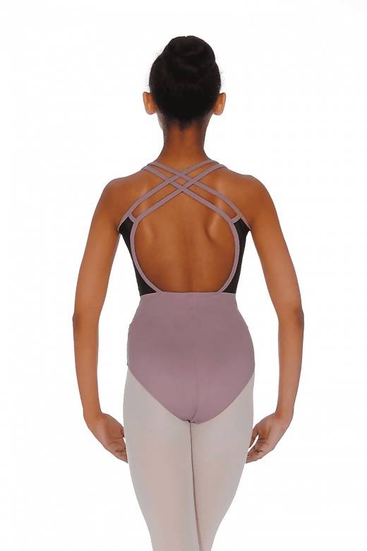 Ladies Purple Mesh Panel Leotard