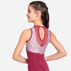 Child V-Neck Mesh Panel Leotard - Manette