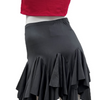 Women's Latin Mid-Length Ruffle Skirt