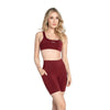 Ladies Crop Top with Round Neckline Front and Back