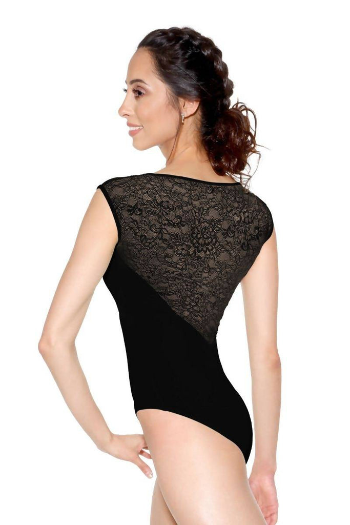 ON SALE Fosette Lace Cap Sleeve Leotard (Café au Lait) main image 1