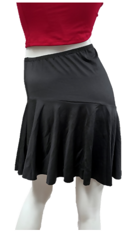 Women's Latin Skirt with Asymmetric Ruffles