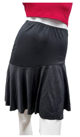 Women's Latin Skirt with Asymmetric Ruffles