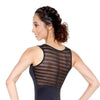 Ladies Striped Mesh Full Back Leotard