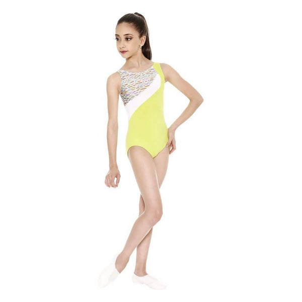Girls Panelled Gymnastics Leotard