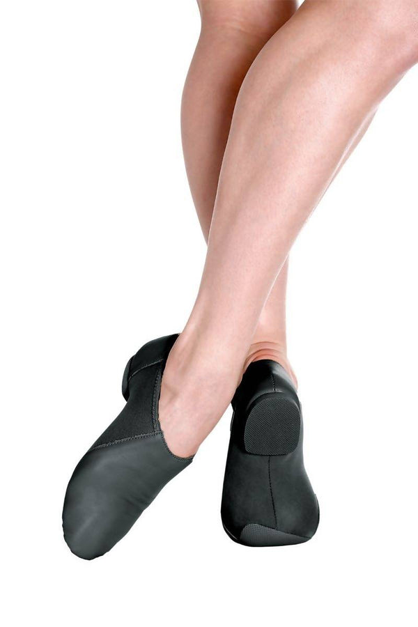 Leather Jazz Shoe with Neoprene Insert Under Arch