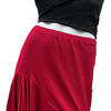 Women's Latin Knee-Length Skirt with Asymmetric Ruffles