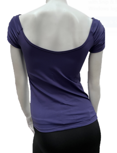 Women's Latin Top with Gathered Sleeves