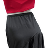 Women's Latin Knee-Length Skirt with Asymmetric Ruffles