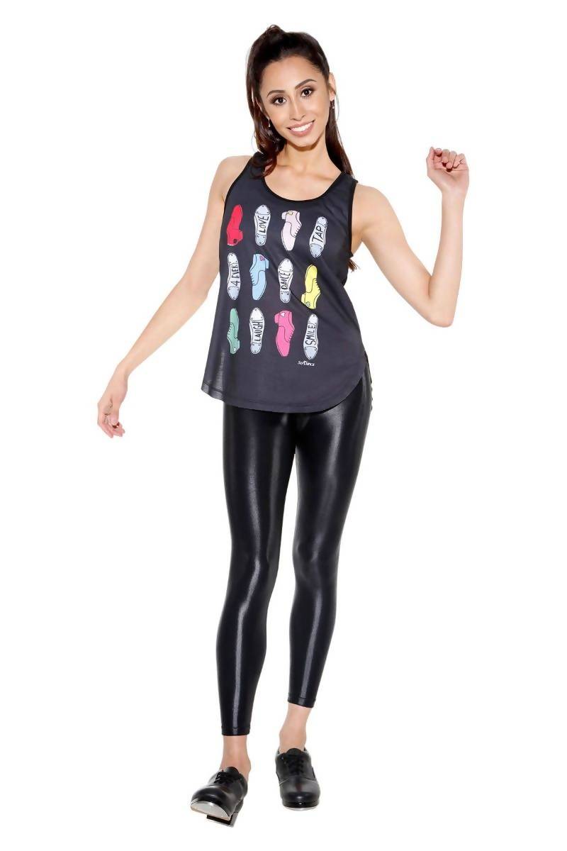 Women's Colourful Tap Shoes Soft Tank Top