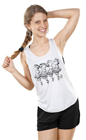 Ladies Loose Fitting Tank – White