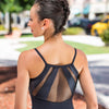 Child Shimmer Camisole Leotard With Sheer Panel Back Detail – Fervent