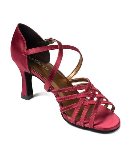 2.5" Heel Satin Open Toe Ballroom Shoe