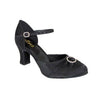 2.5" Heel Strappy Ballroom Shoe with Rhinestone Detail - Wide Width