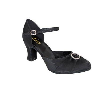 2.5" Heel Strappy Ballroom Shoe with Centre Rhinestone Detail
