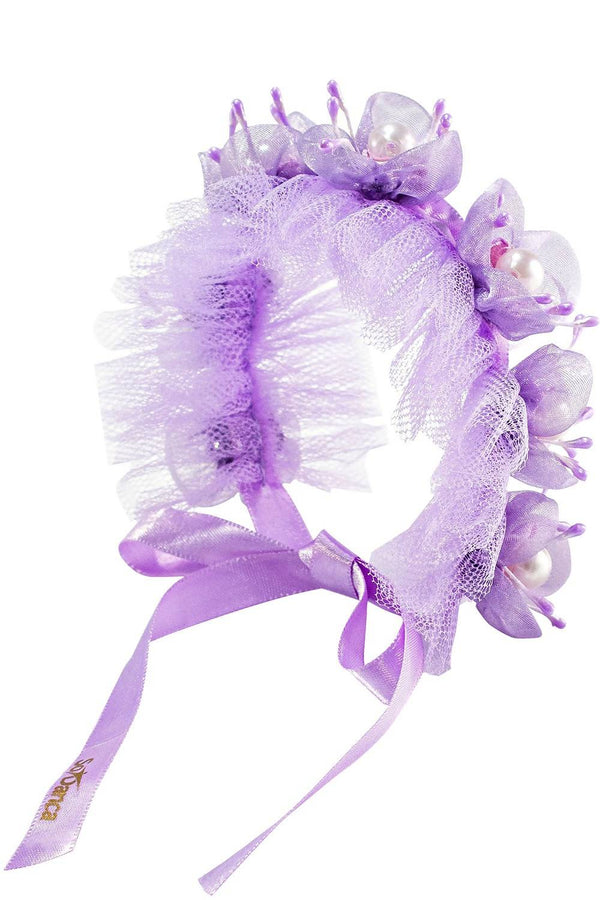 Hair Piece with Tulle & Flowers