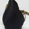 Marissa Cuban Heel Tan satin dance shoes - Black/Gold