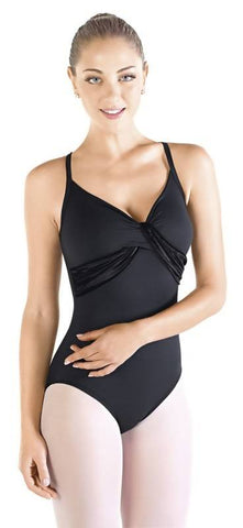 Ladies Velvet Bodice Panel Leotard