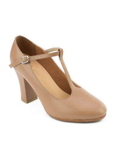 3" Heel Rubber Sole T-strap Character Shoe