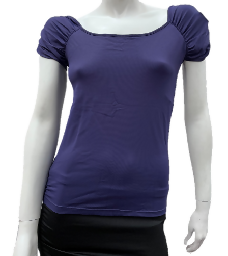 Women's Latin Top with Gathered Sleeves