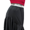 Women's Latin Knee-Length Skirt with Asymmetric Ruffles