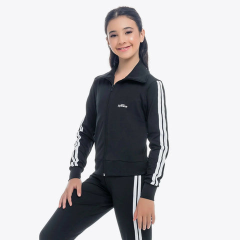 Girls Black Zip-up Jacket